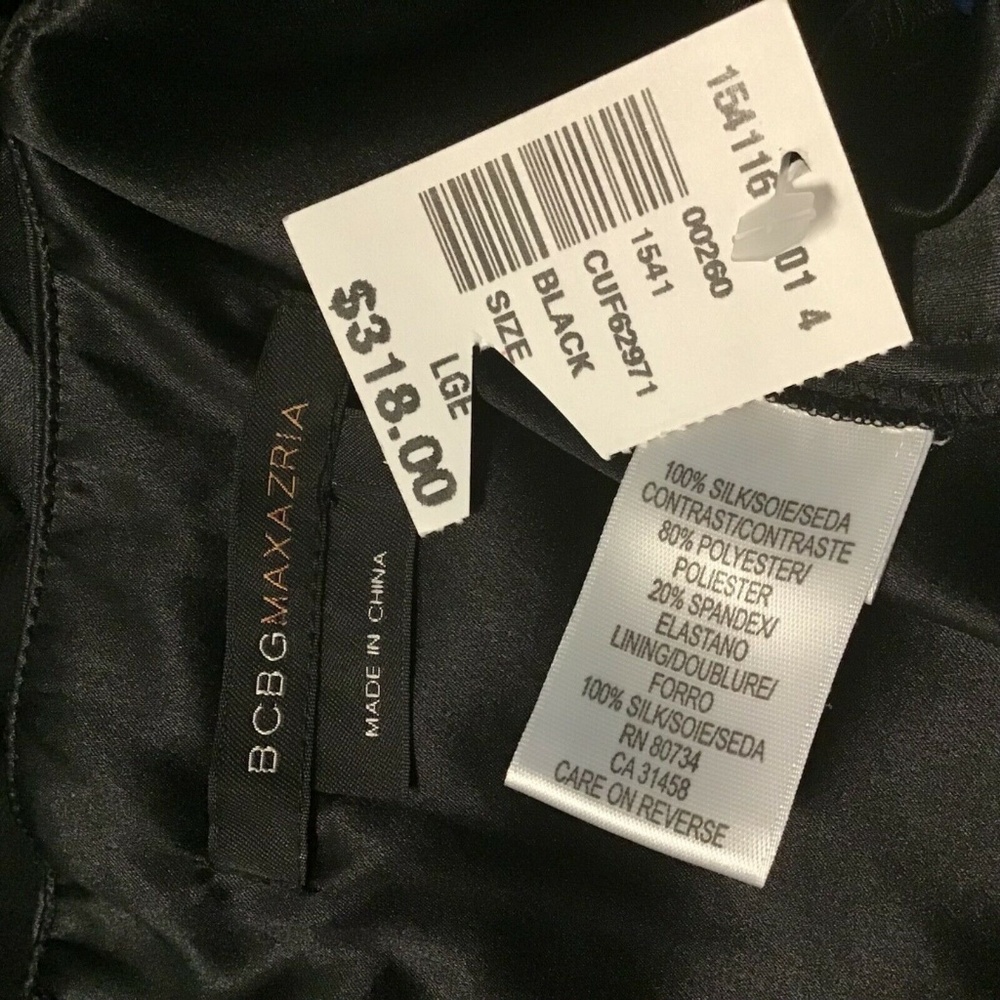 BCBGMaxAzria 100% Silk Tiered Dress Large NWT! - Picture 7 of 8